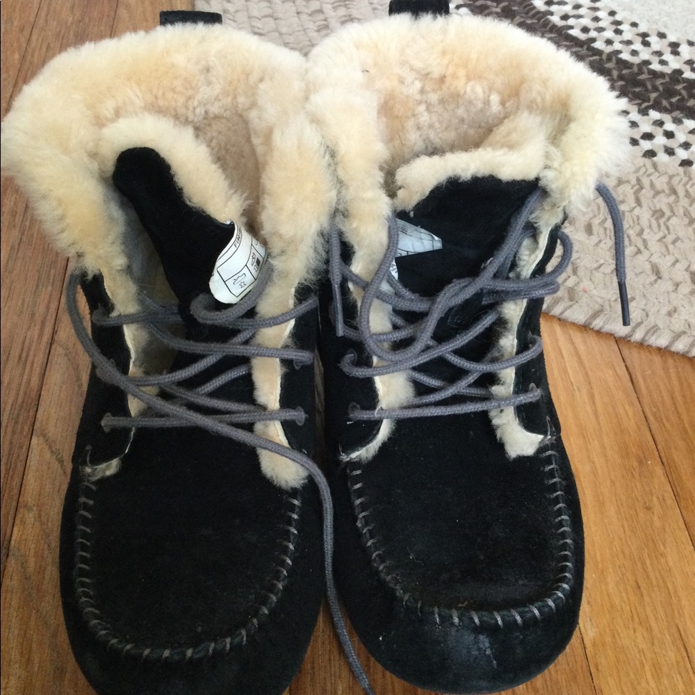 Black suede UGG Alena slipper